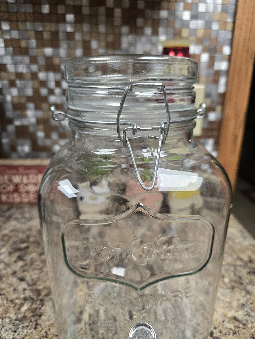 Clear Glass Beverage Dispenser with Spigot - Glassware